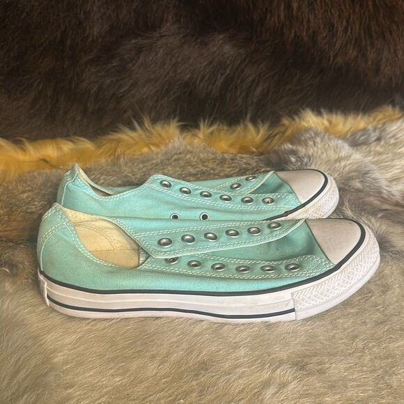 Stylish Turquoise Slip-On Sneakers 7 (5165) - Picture 2 of 5